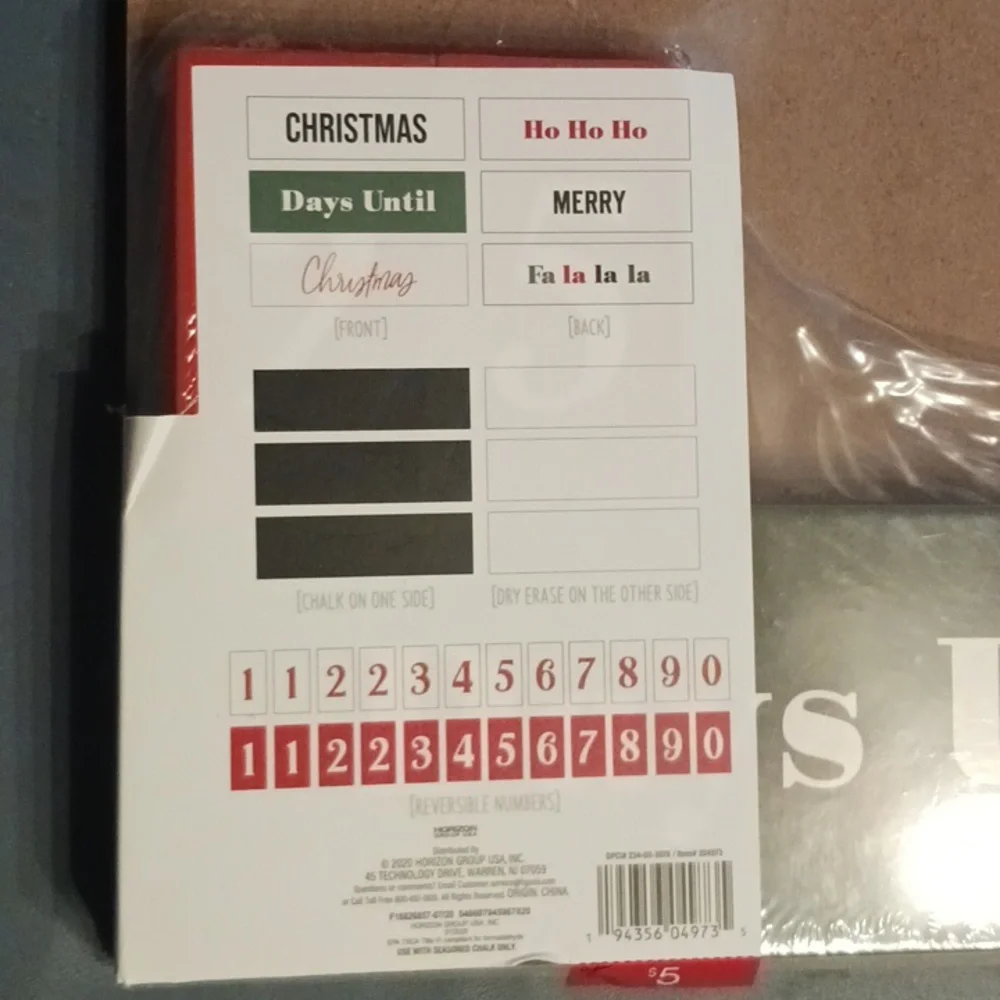 Days Until Christmas Hanging Wooden House Calendar 18 Double sided Prints New
